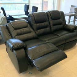 [SPECIAL] Vacherie Black Reclining Sofa