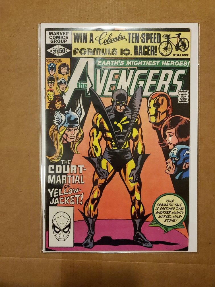 AVENGERS # 213 (MARVEL 1981) KEY-YELLOWJACKET SUSPENDED Bagged And Boarded