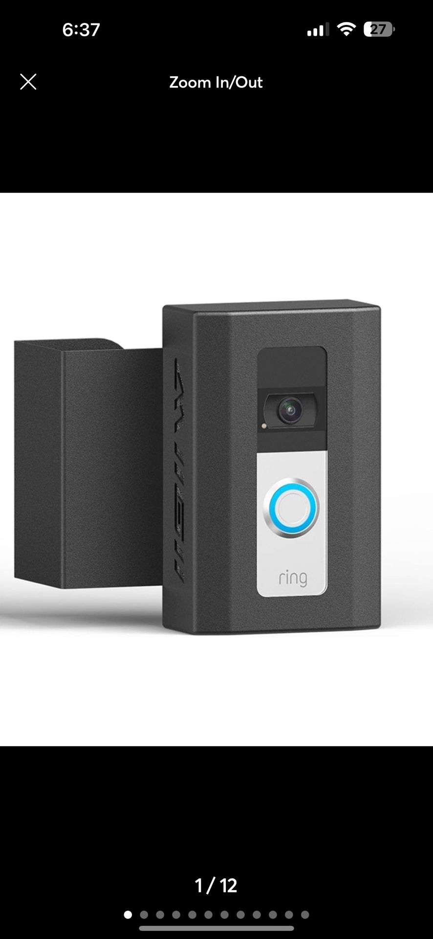 MIIGII Anti-Theft Doorbell Mount for Ring Doorbell 4/ 3/ 2/ 1