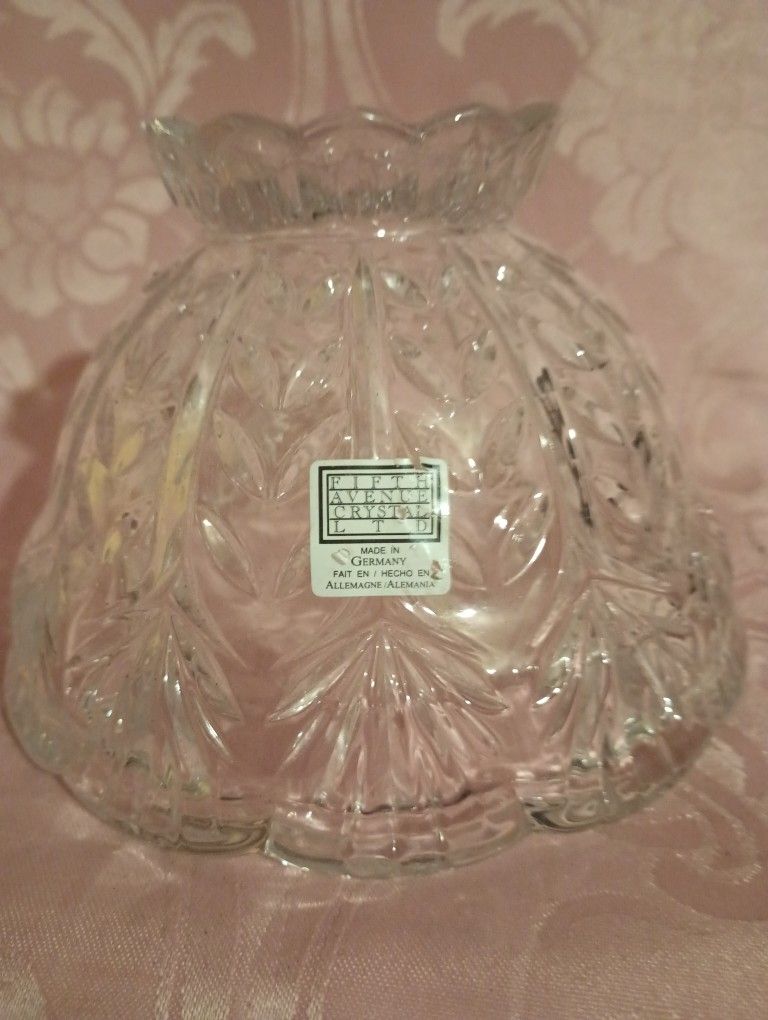 Vintage Fifth Ave Fairy Crystal Candle Lamp Shade 