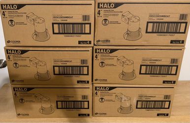 New Lot of 24 Halo 4" Canless Recessed Lights (6 Boxes of 4) - CEZ4125E26WBICAT