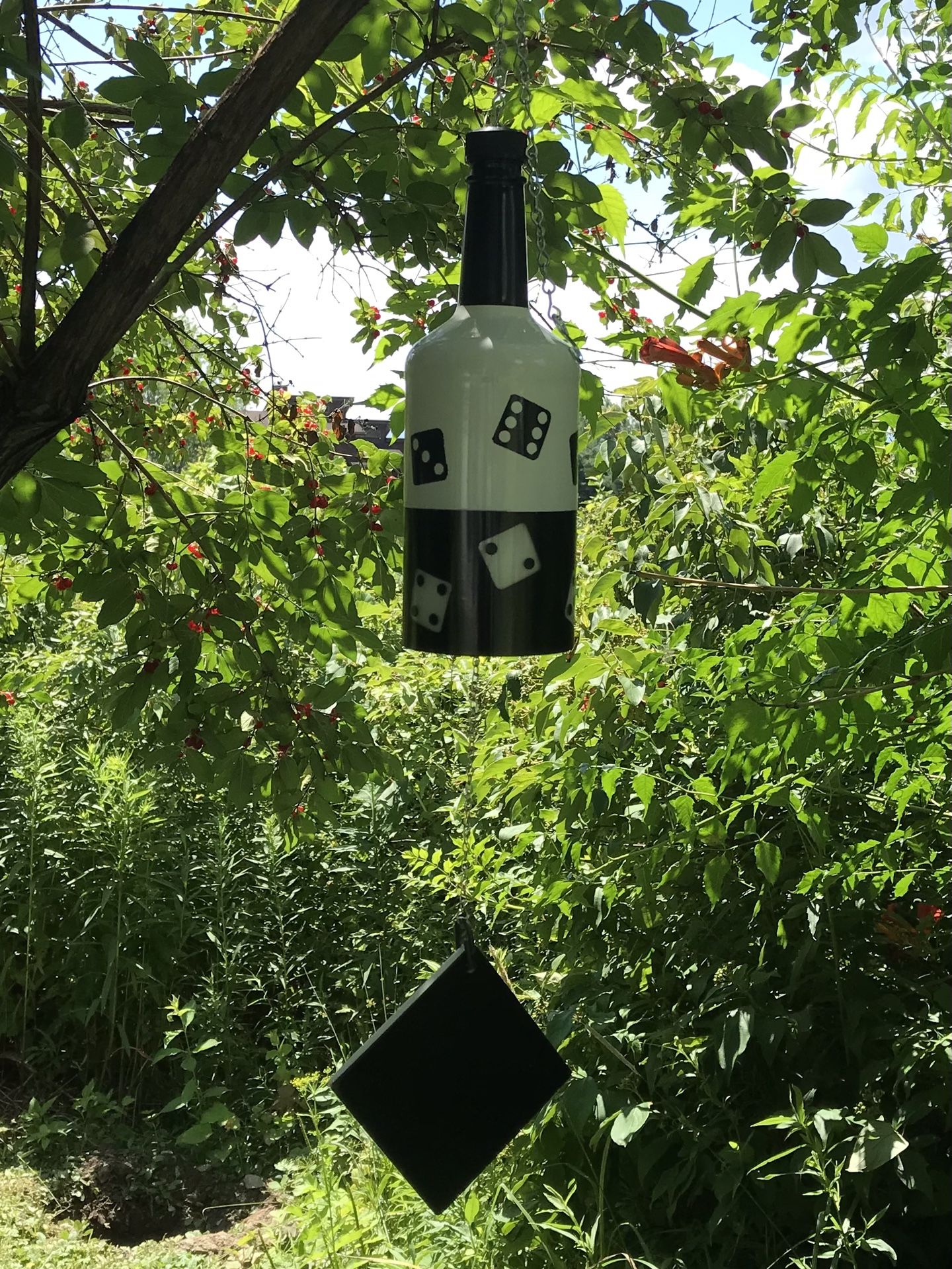 Glass Bottle Wind Chime