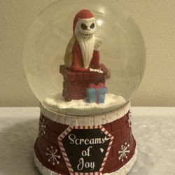 Nightmare before Christmas Snow globe Jack As Santa Chimney 2021 Screams Of Joy