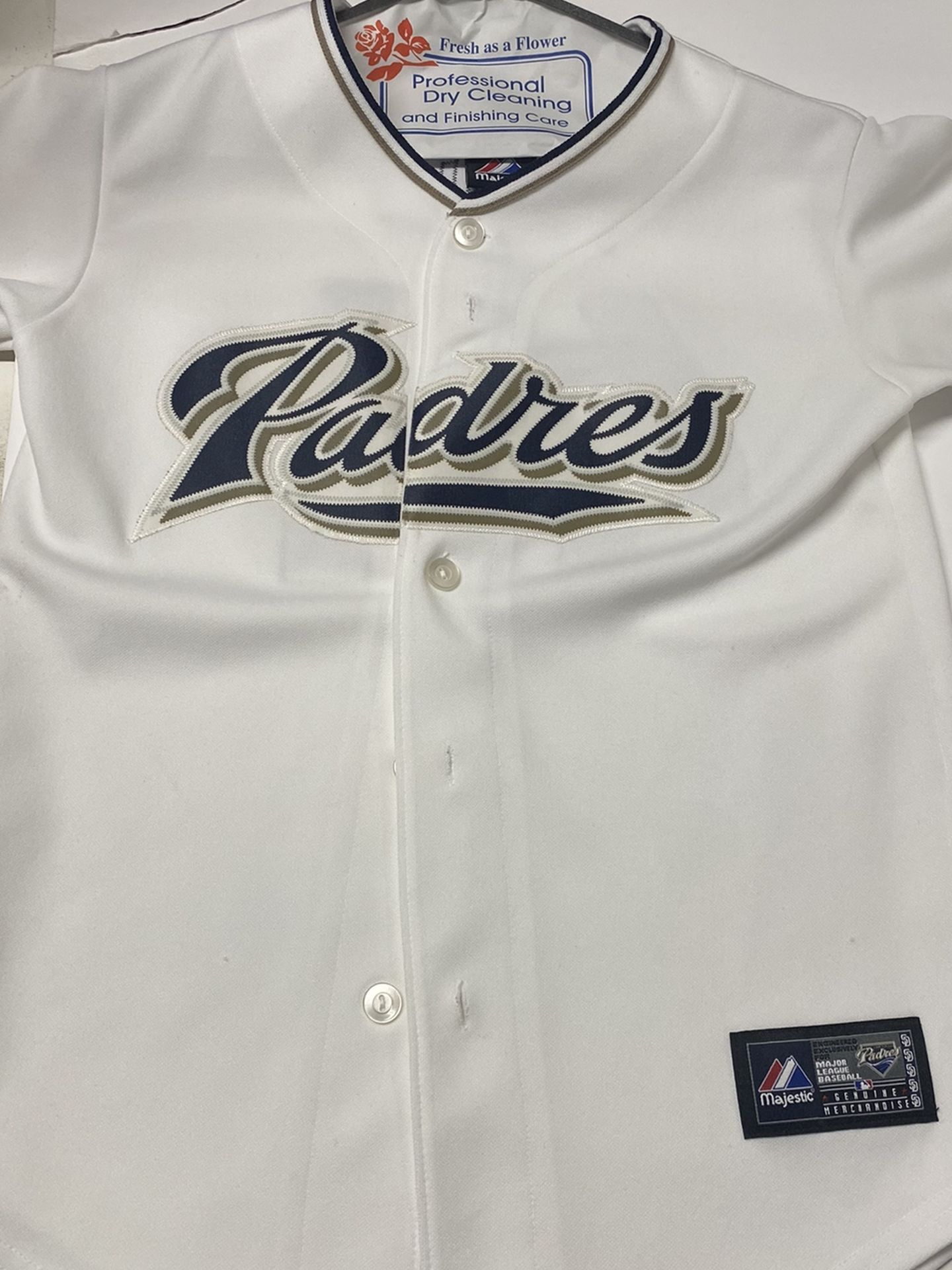 Vintage Jake Peavy San Diego Padres Authentic Majestic Home Jersey Med/ L MLB