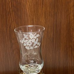 home interiors and gifts Glass votive cup Hummingbirds motifs