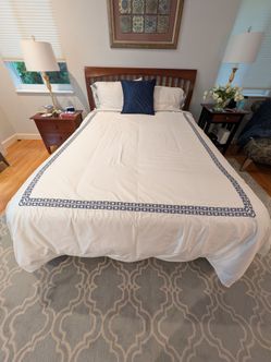 Ethan Allen Queen size Bed Frame and Mattress