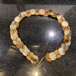 Rare Vintage 1970s Handmade Hippy Pelt Fur & Leather Belt 36”
