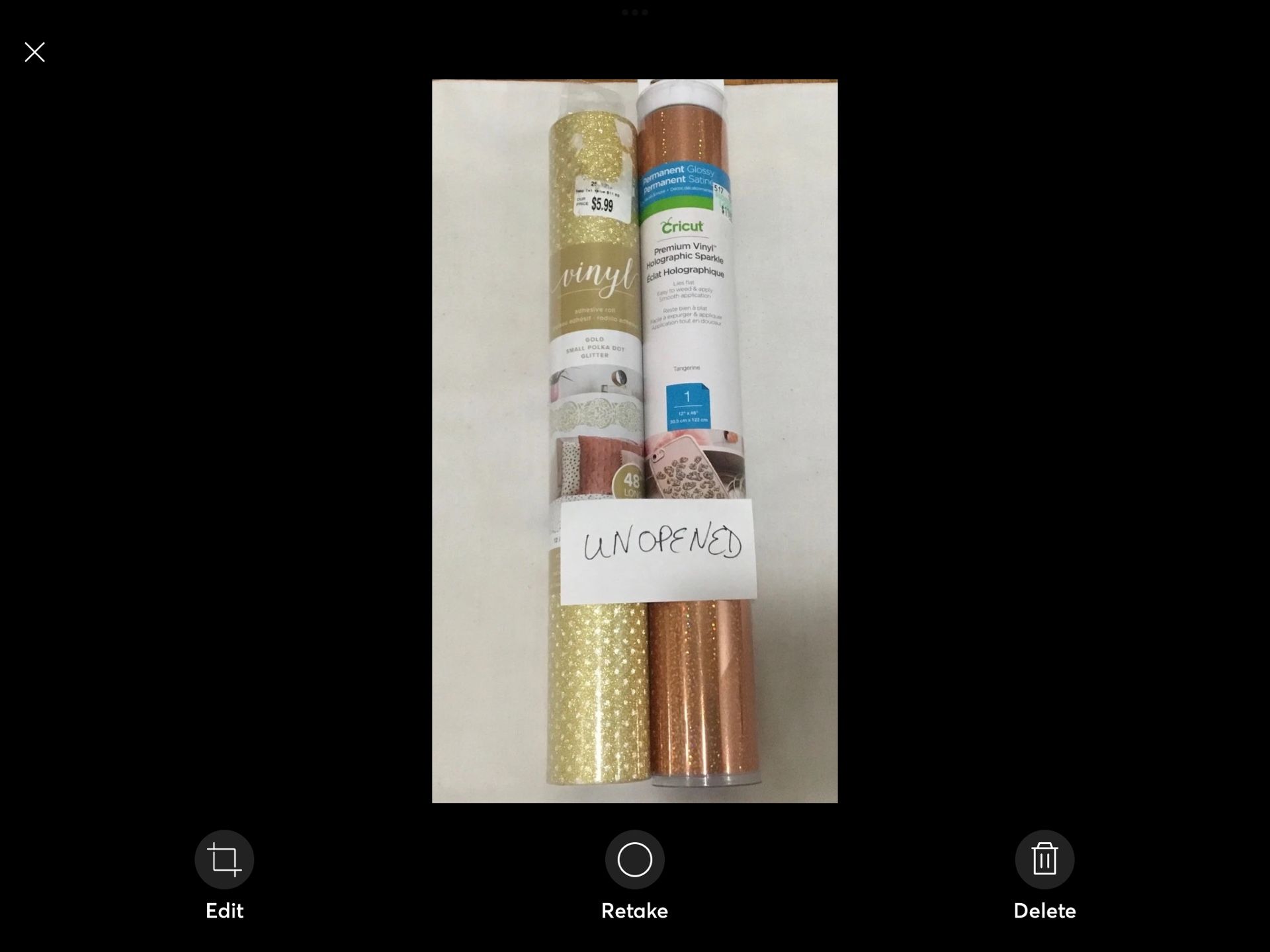 Permanent Glitter Vinyl - Gold