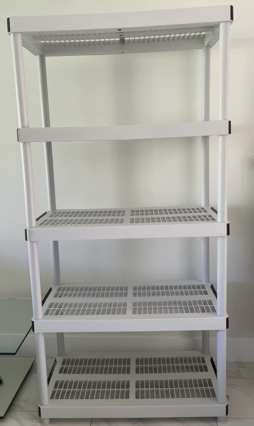 HDX 5-Tier Plastic Storage Shelving Unit