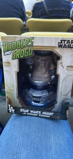 Baby yoda dodgers toy