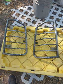 Tail Light Guard Covers Pair Chrome Steel