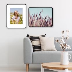 Golden State Art 16x20 Aluminum Picture Frame Black - With Round Corners - With Mat for 11x14 Photo or Without Mat for 16 x 20 Photo - Real Glass - Ma