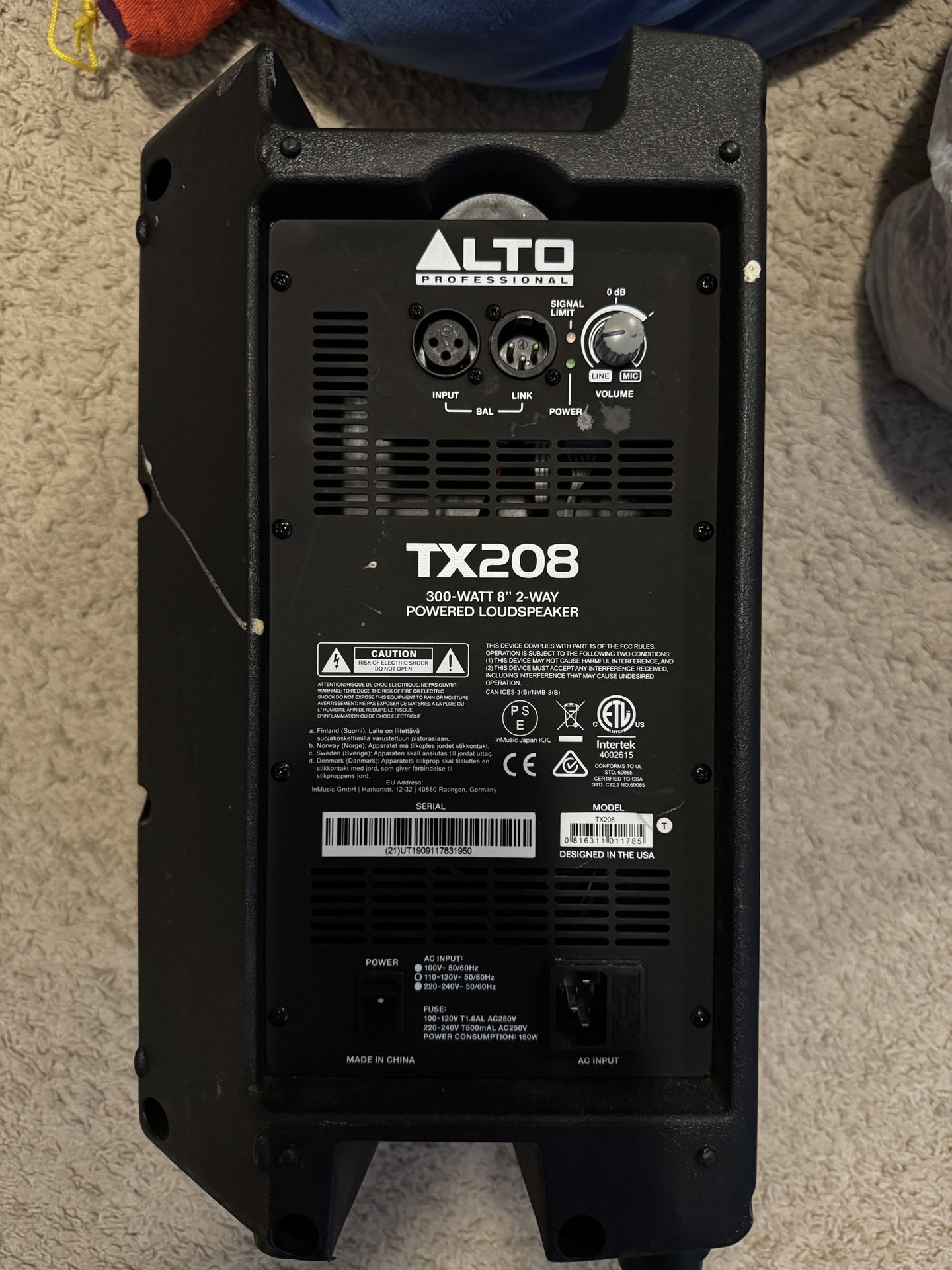 Alto Tx208 Powered Speakers