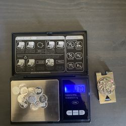Silver Coins/money Clip