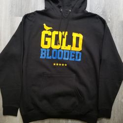 Adapt Gold Blooded Warriors Hoodie Size Large 