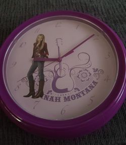 Hanna Montana Purple Wall Clock