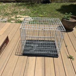 White Small/ Medium Wire Dog Crate