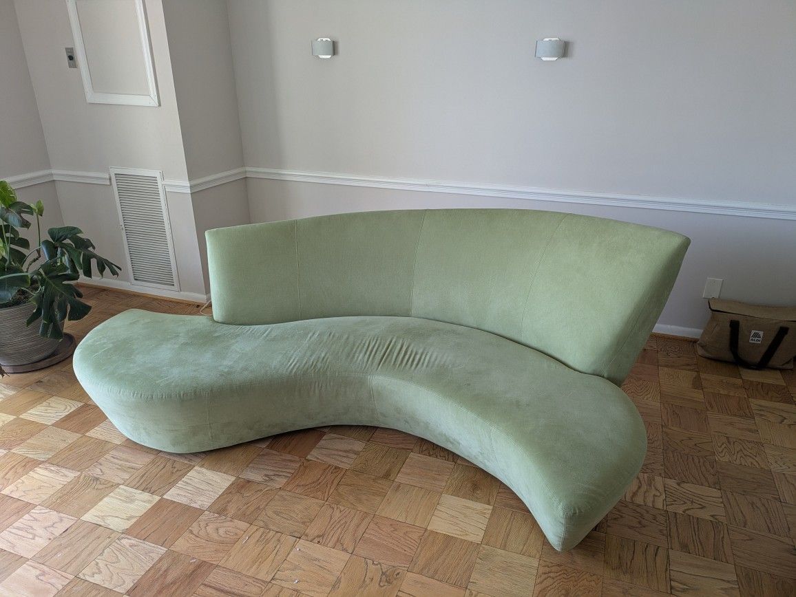 Kagan Serpentine Couch Sofa Bright Sage Green