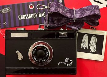 Beetlejuice Lydia Deetz Camera Crossbody Bag Purse Halloween Tim Burton NEW🖤Officially Licensed (PRICE FIRM) Horror Spooky
