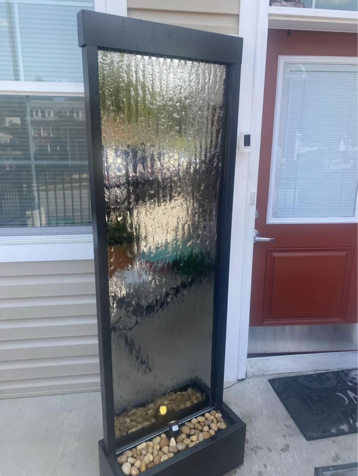 Mirror With Waterfall And Light