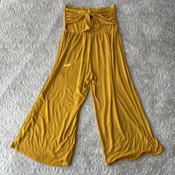 Mustard Strapless Jumpsuit