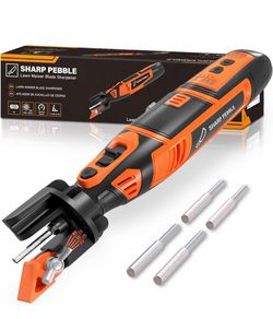 Sharp pebble cordless law  mower blade sharpener