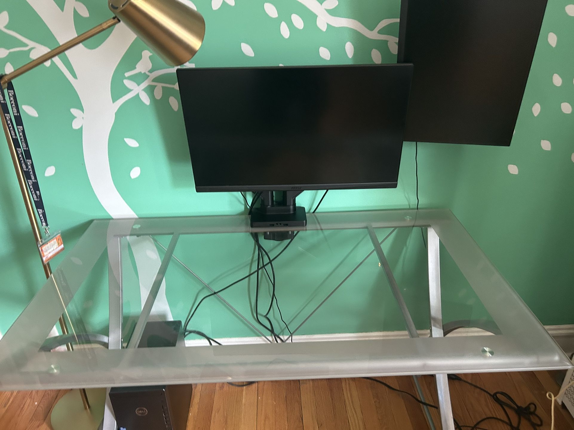 Glass Desk L/W/H 28/48/30 inches