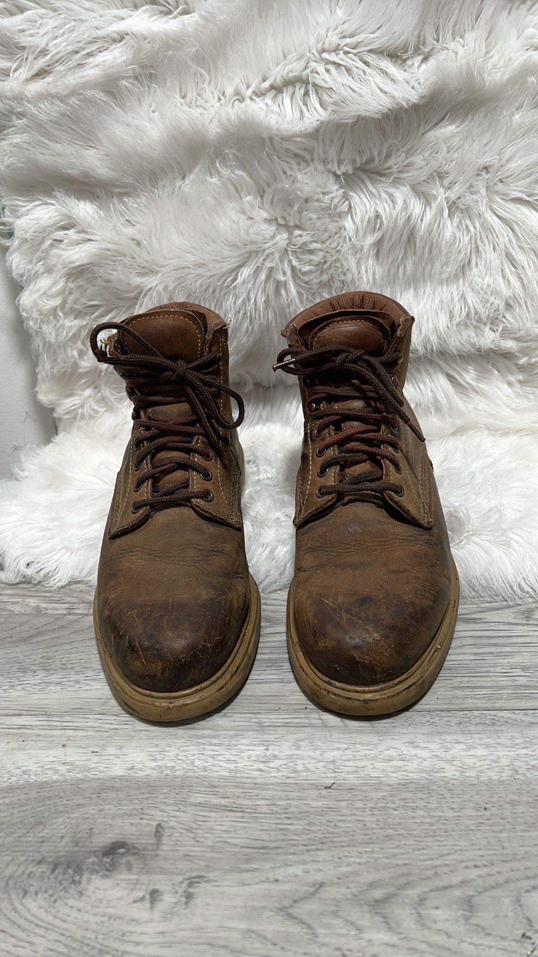 Vintage Red Wing Shoes Mens 9.5 D Soft Toe Brown Leather Work Casual Boots VTG