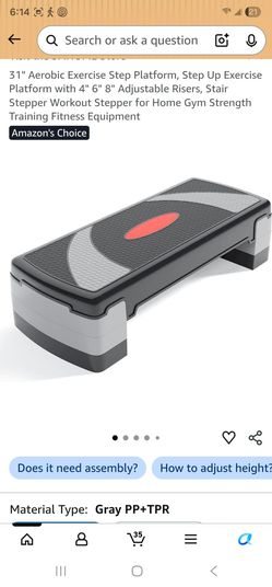 Gray 31" Aerobic stepper