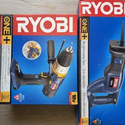 Ryobi Hammer Drill and Reciprocating Saw 18v