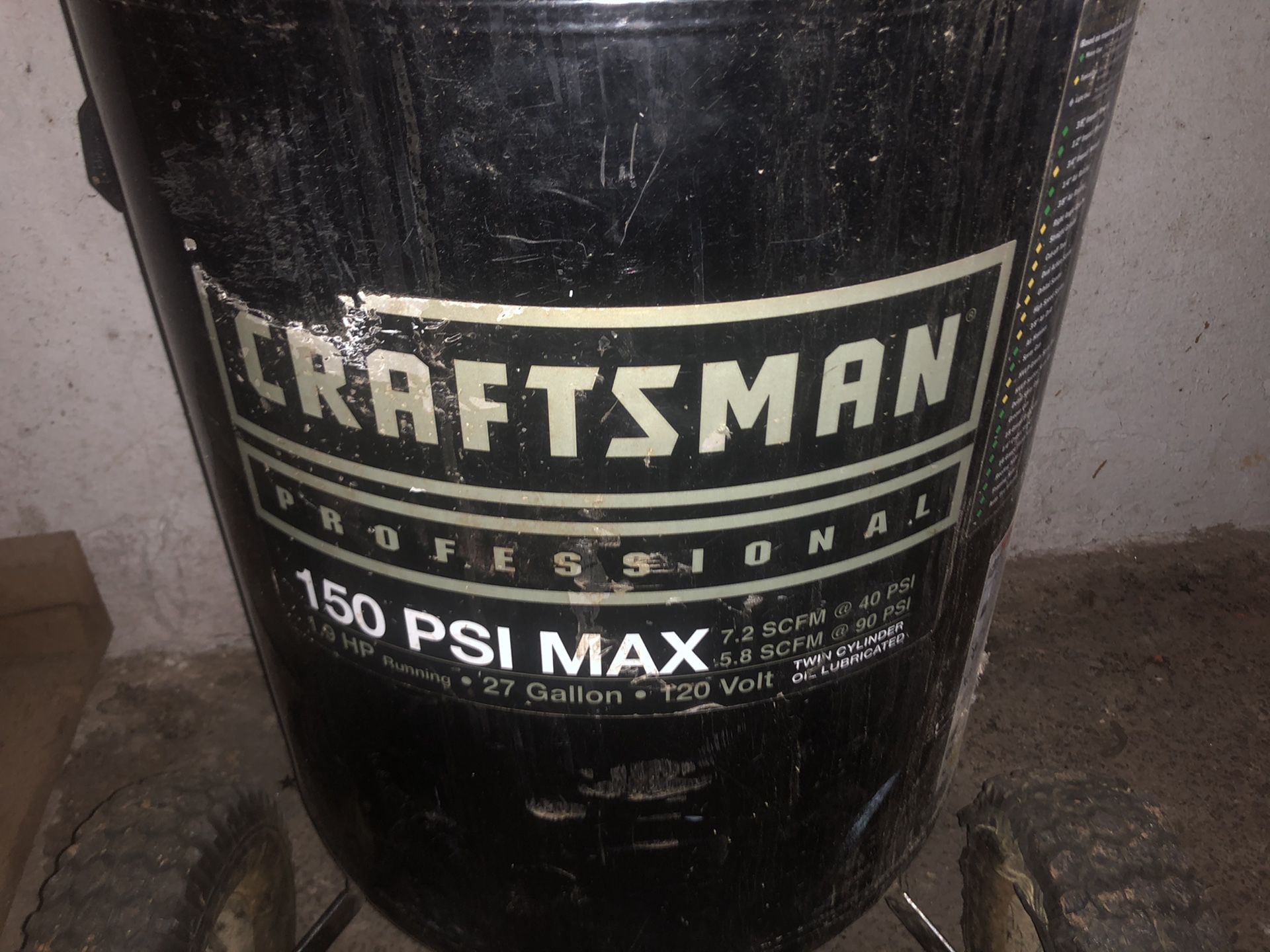 Craftsman Professional 27 Gallon Compressor