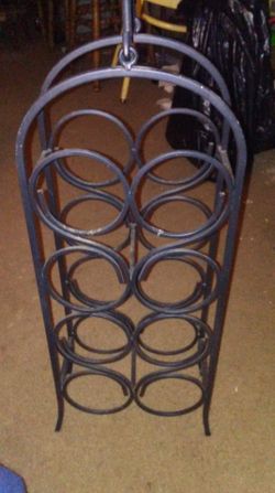 Vintage wroght iron wine rack