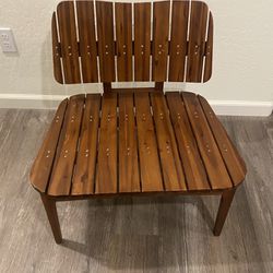 Short Wooden Accent Chair