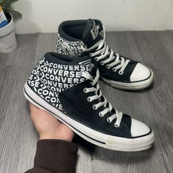 Converse Chuck Taylor All Star Street Wordmark Mens 9.5 W 11.5 Black Hi-Top