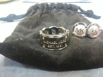 Michael Kors earrings and ring