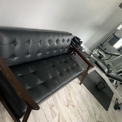 Leather couch that opens up