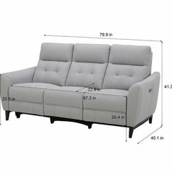 Power Reclining Sofa with Headrests