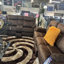 Beautiful Brown Reclining Sofa & Loveseat On Amazing Deal Now Just 1199 Normally 2499 🥳
