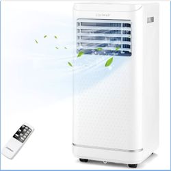 COSTWAY 8000 BTU Portable Air Conditioner, Personal AC Unit with Dehumidifier & Fan Mode, Sleep Mode, 24H Timer, LED Display, Child Lock, Remote Contr