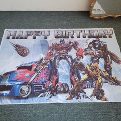 Transformers Birthday Banner