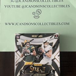 2024 Panini Select NFL Football Mega Box - Black & Red Shock  - NEW, SEALED