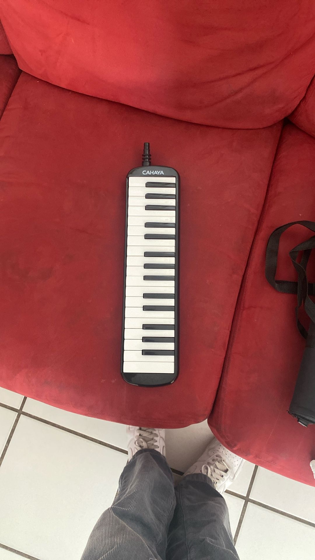 Cahaya melodica 32-key keyboard instrument piano-style portable + bag CY0050-1