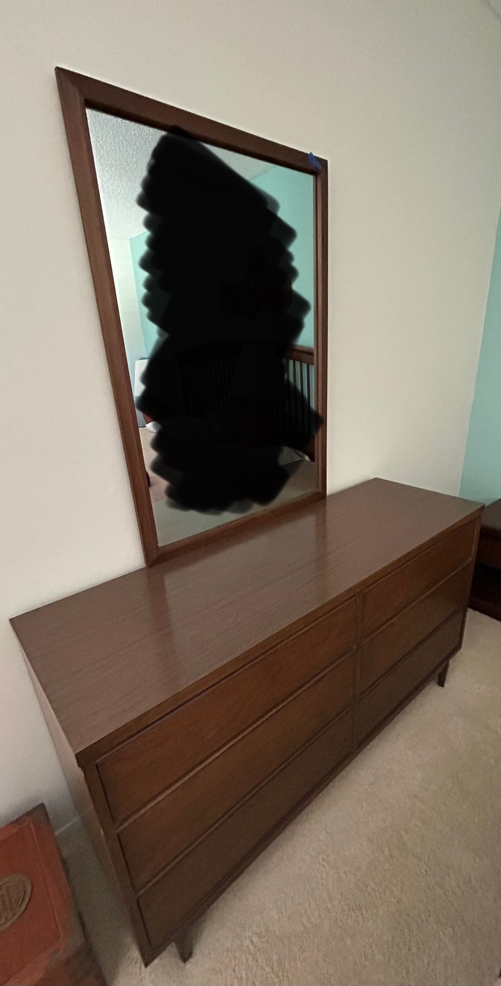 Mid Century Dresser & Mirror