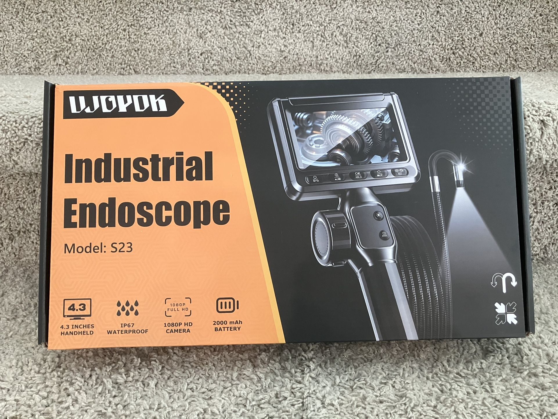 Brand new Two-Way Articulating Borescope with Light, 5.5FT