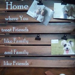 Cedar Handcrafted Brown 2ft X2ft Inspirational Messages/ Photo Boards