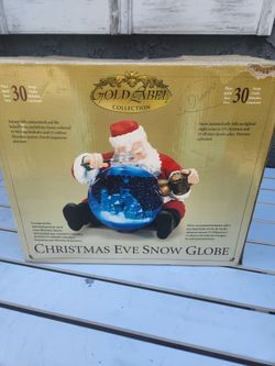 Gold Abel Christmas Eve Snow Globe
