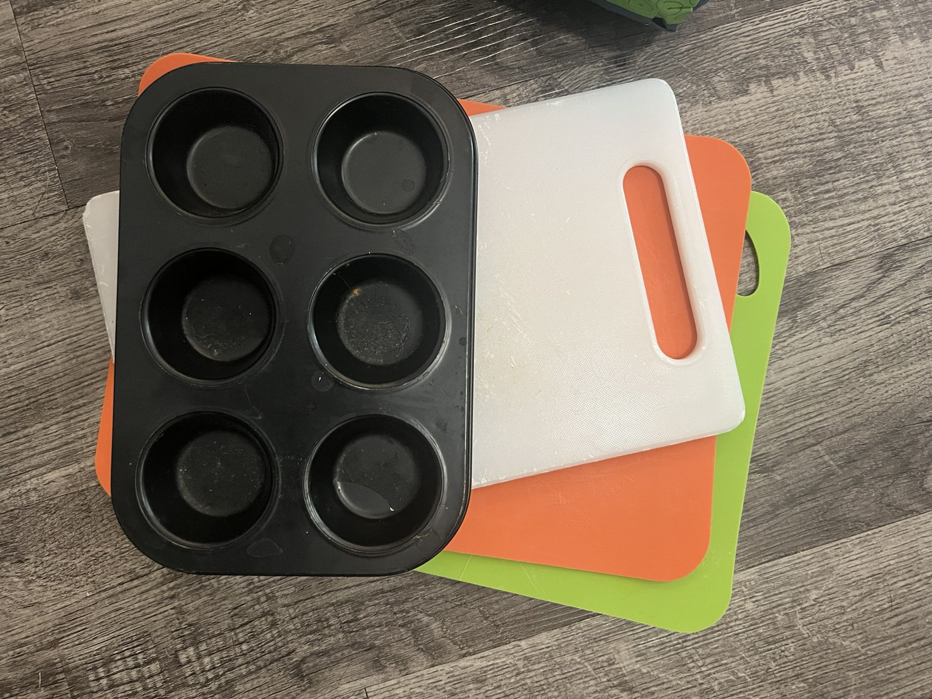 Cutting Boards And Muffin Tray