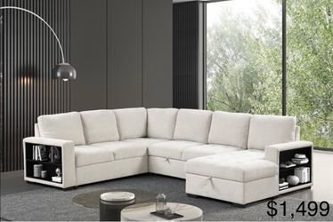 Sectional sleeper with storage