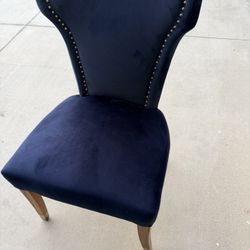 Beautiful Navy Chair With Studs 