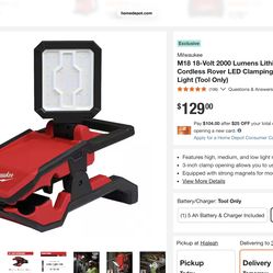 M18 ROVER 2000-Lumen Clamping Flood Light